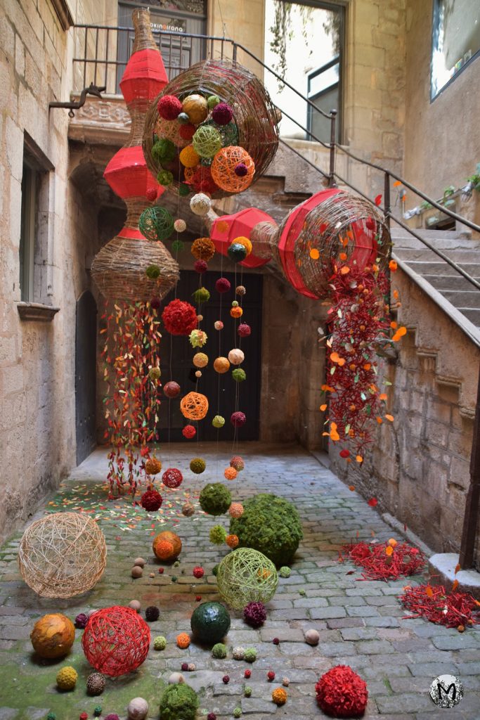 Fête, Fleurs, Gérone, Catalogne, Paniers