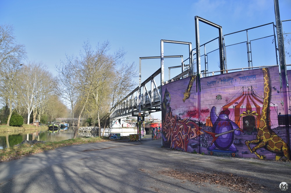 Street art représentant des animaux de cirque