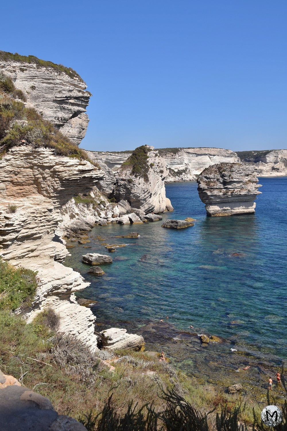 Paysage de Corse : les falaises de Bonifacio
