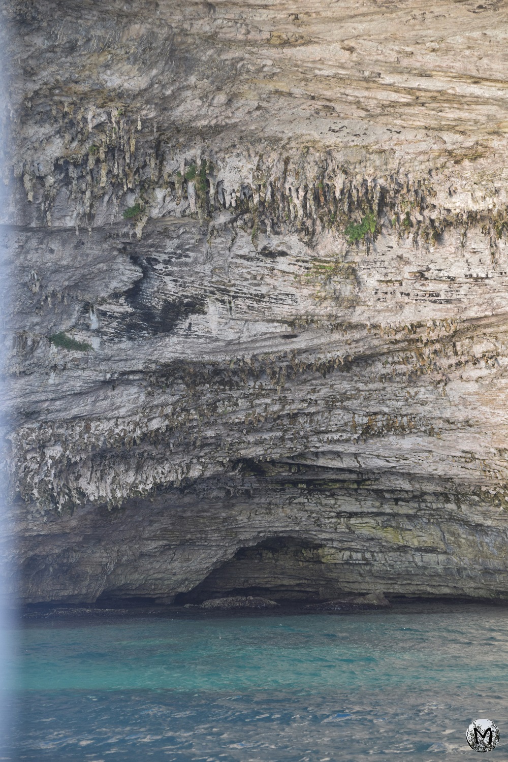 Détails rocheux sur une grotte de Bonifacio