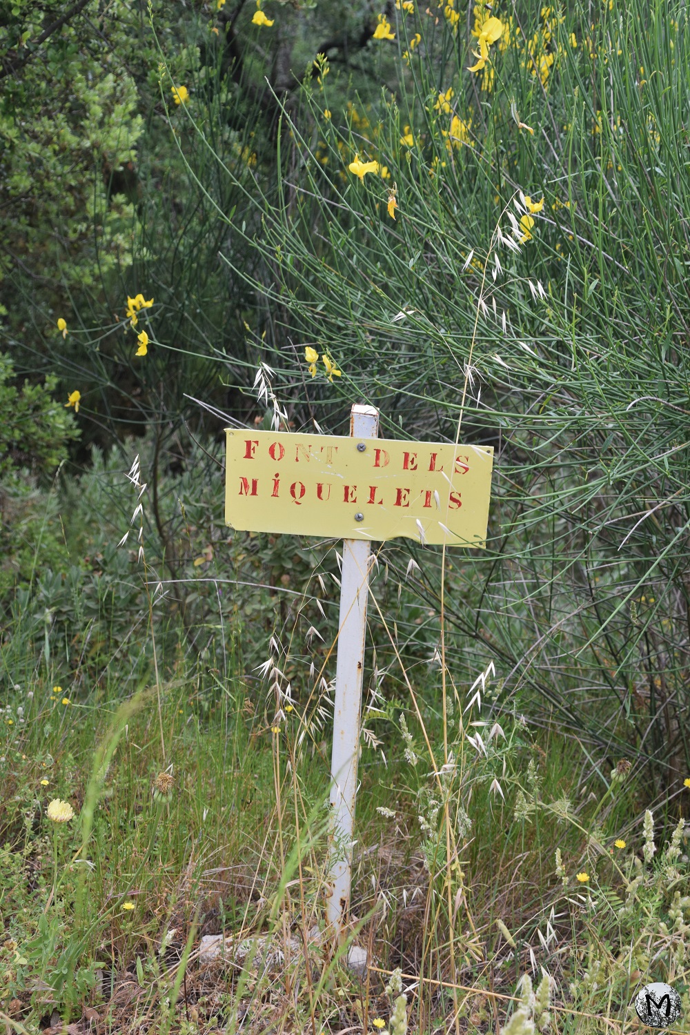 Panneau de la fontaine dels Miquelets