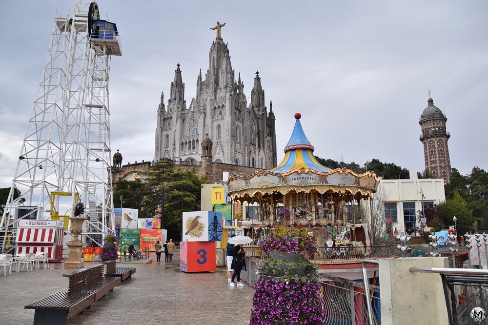 Attractions et église du sommet du Tibidabo